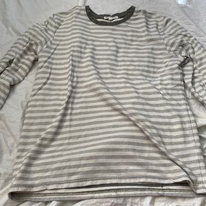Threads 4 Thought Green Striped Sleeping Tee Small